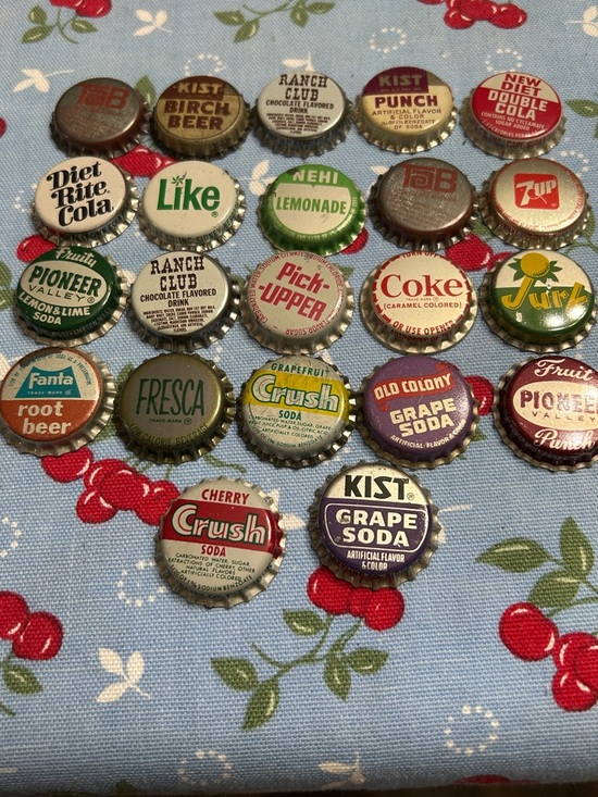 Other - Vintage Soda Bottle Cork Cap Collection - Assorted Colors